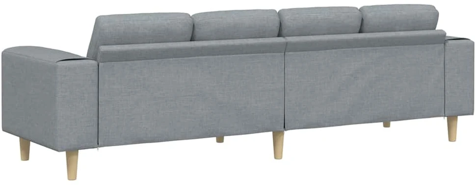 Svetainės sofa Šviesiai pilka 250 x 77 x 76 cm Poliesteris