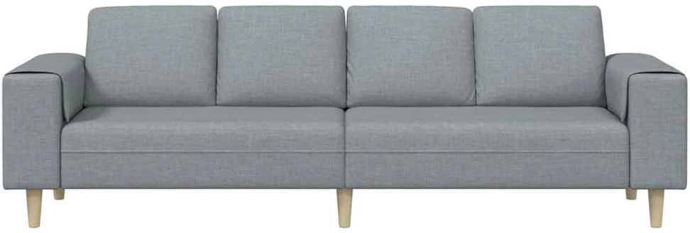 Svetainės sofa Šviesiai pilka 250 x 77 x 76 cm Poliesteris