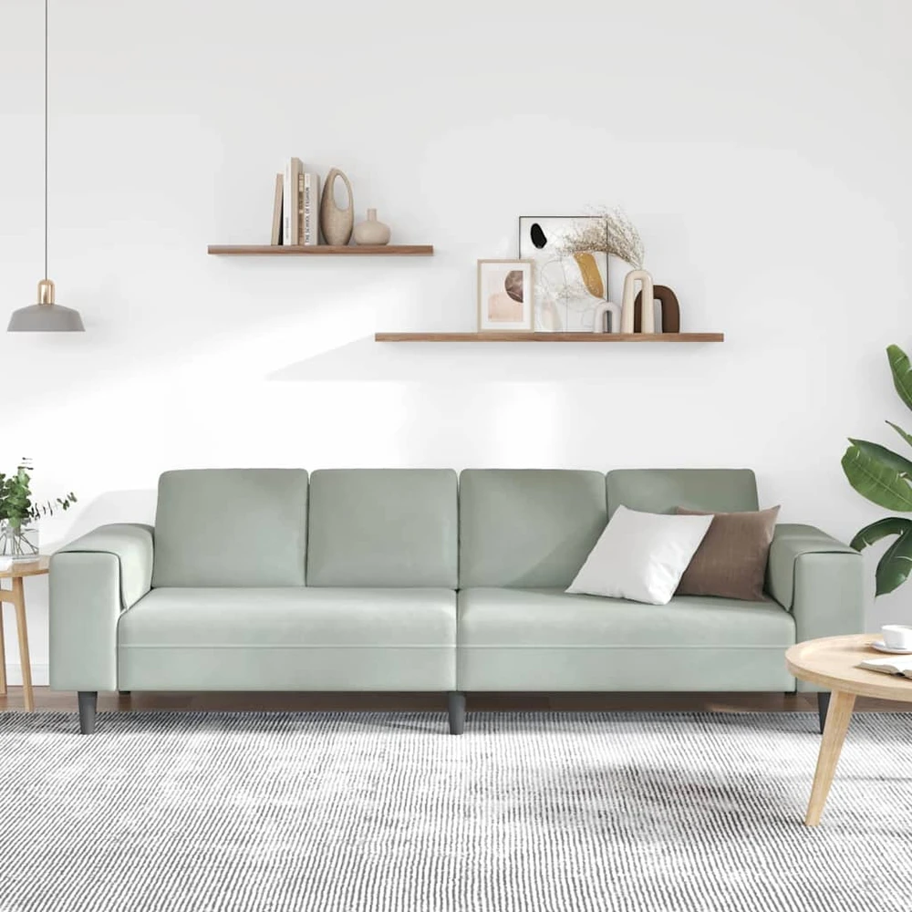 Svetainės sofa Šviesiai pilka 250 x 77 x 76 cm