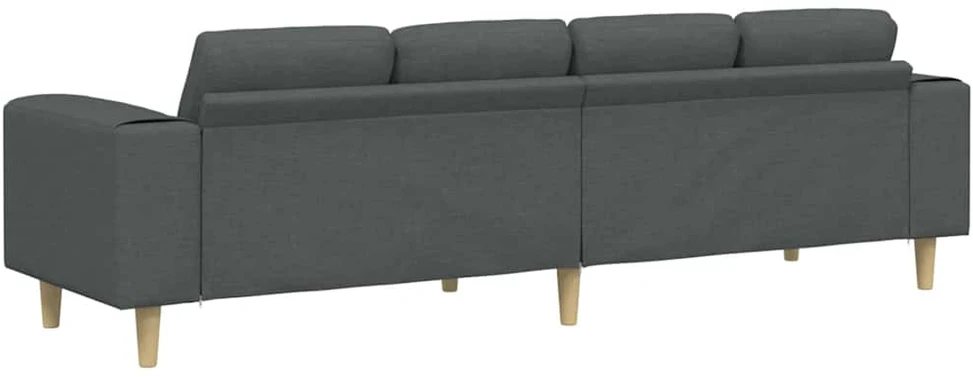 Svetainės sofa Tamsiai pilka 250 x 77 x 76 cm Poliesteris