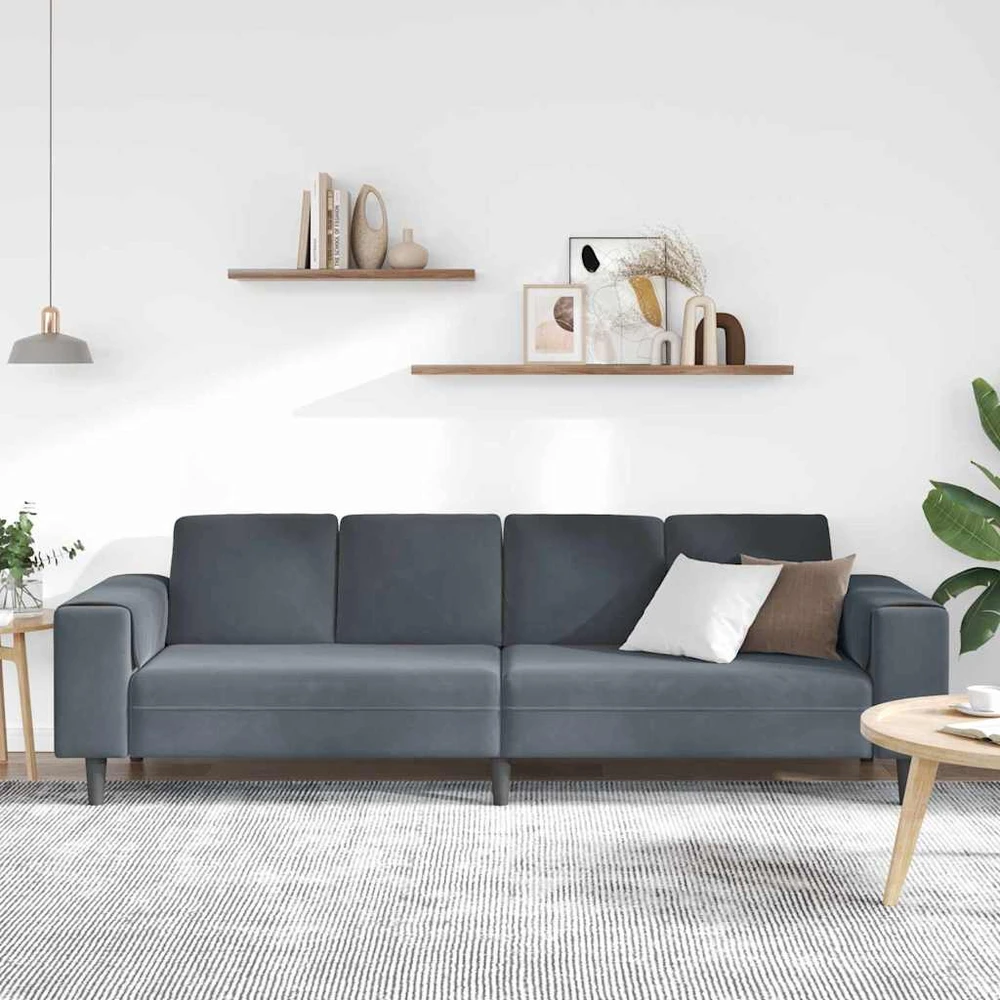 Svetainės sofa Tamsiai pilka 250 x 77 x 76 cm