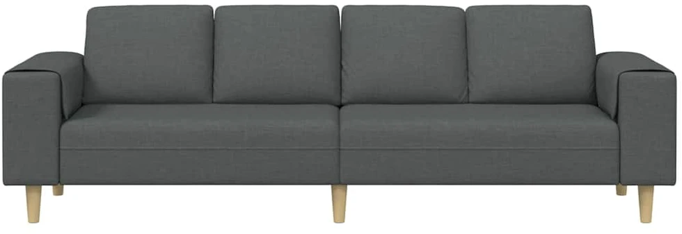 Svetainės sofa Tamsiai pilka 250 x 77 x 76 cm Poliesteris