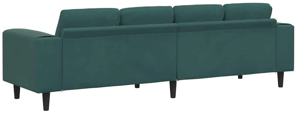 Svetainės sofa Tamsiai žalia 250 x 77 x 76 cm