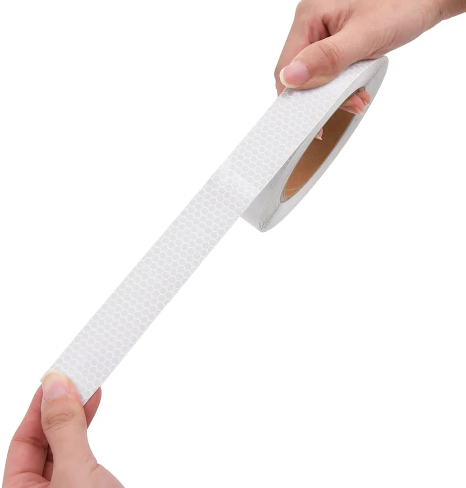 Šviesą atspindinti lipni juosta, balta, 2,5cmx20m, PVC