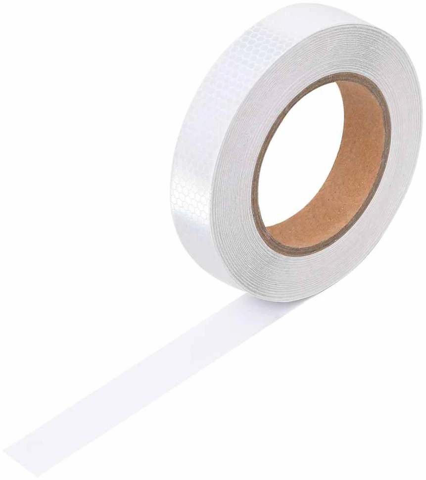 Šviesą atspindinti lipni juosta, balta, 2,5cmx20m, PVC