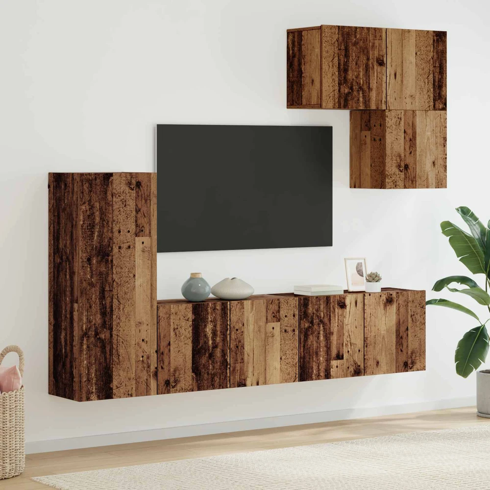 TV staliukas Televizoriaus sieninis modulis 5 vnt. Senovinis medis