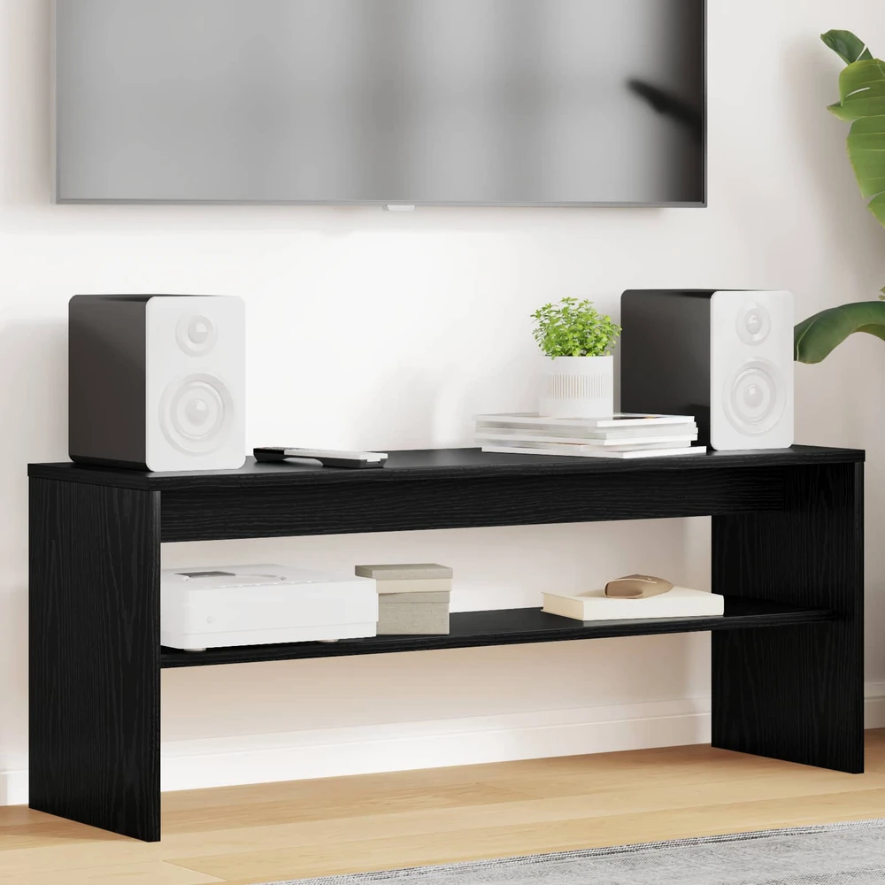 TV staliukas Televizoriaus spintelė 100 x 30 x 40 cm Juodas ąžuolas