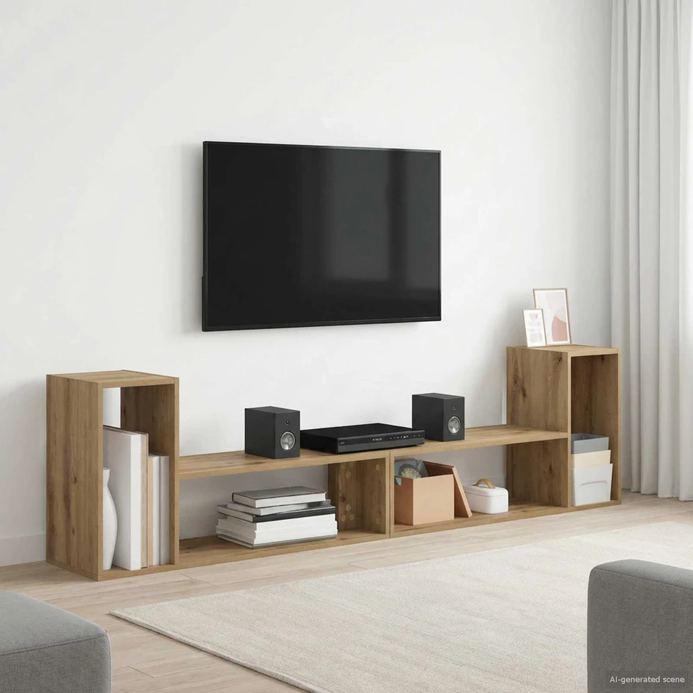 TV staliukas Televizoriaus spintelė 100 x 30 x 50 cm Artisano ąžuolo