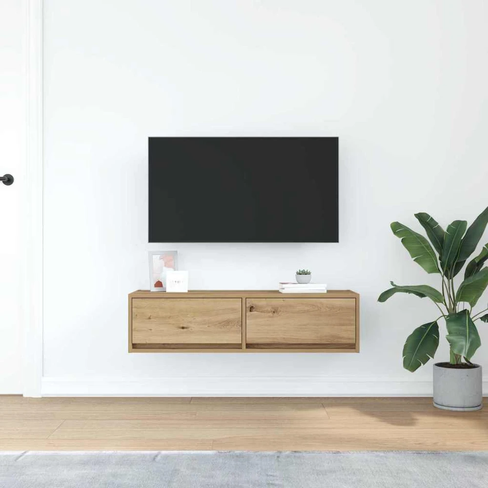 TV staliukas Televizoriaus spintelė 100 x 31 x 25,5 cm artisano ąžuolo