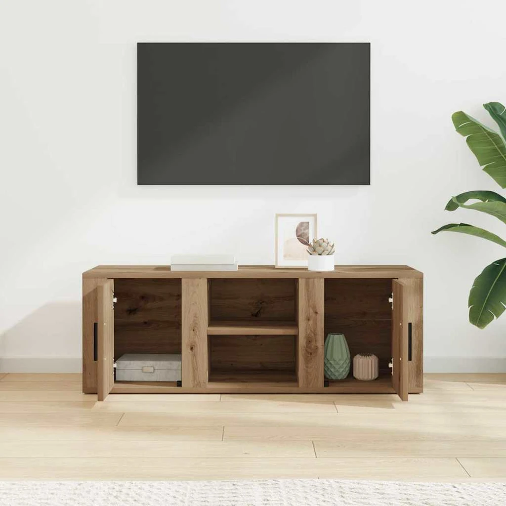 TV staliukas Televizoriaus spintelė 100 x 31,5 x 35 cm Amatininkų ąžuolas
