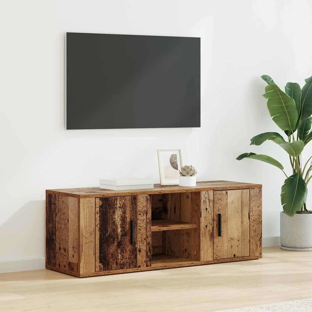 TV staliukas Televizoriaus spintelė 100 x 31,5 x 35 cm Senovinis medis