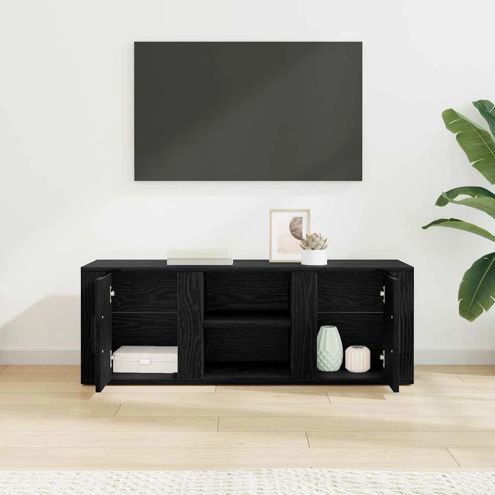 TV staliukas Televizoriaus spintelė 100 x 31,5 x 35 cm Juodas ąžuolas