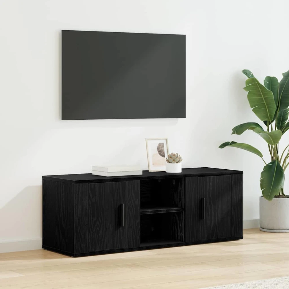 TV staliukas Televizoriaus spintelė 100 x 31,5 x 35 cm Juodas ąžuolas