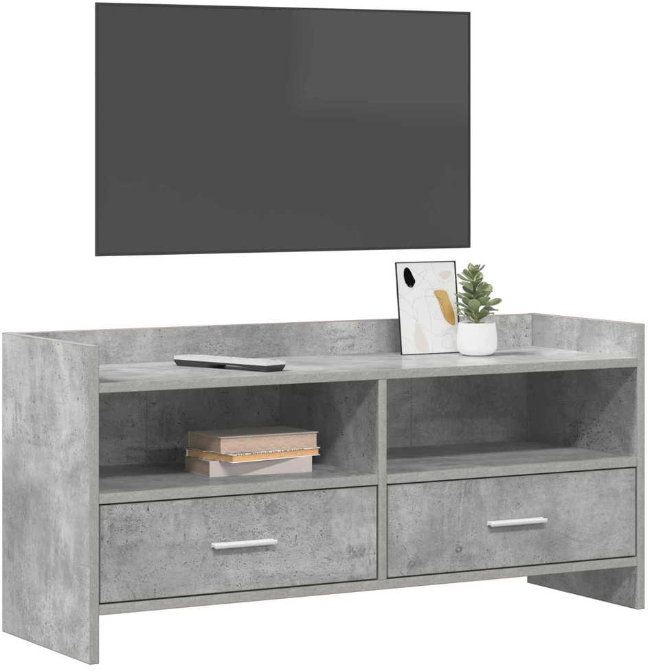 TV staliukas Televizoriaus spintelė 100 x 33 x 47 cm Betono pilka