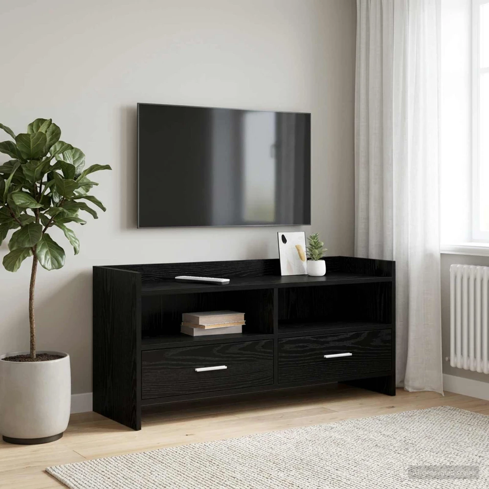 TV staliukas Televizoriaus spintelė 100 x 33 x 47 cm Juodojo ąžuolo
