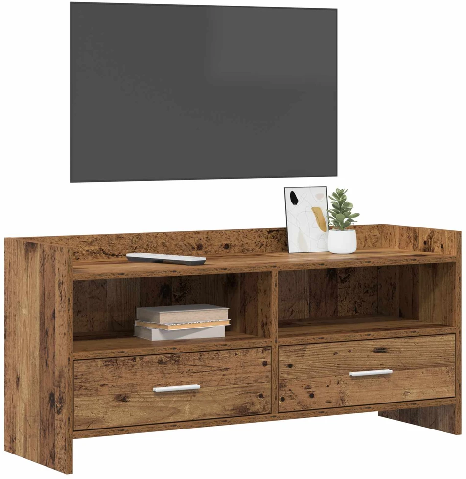 TV staliukas Televizoriaus spintelė 100 x 33 x 47 cm Sendintos medienos
