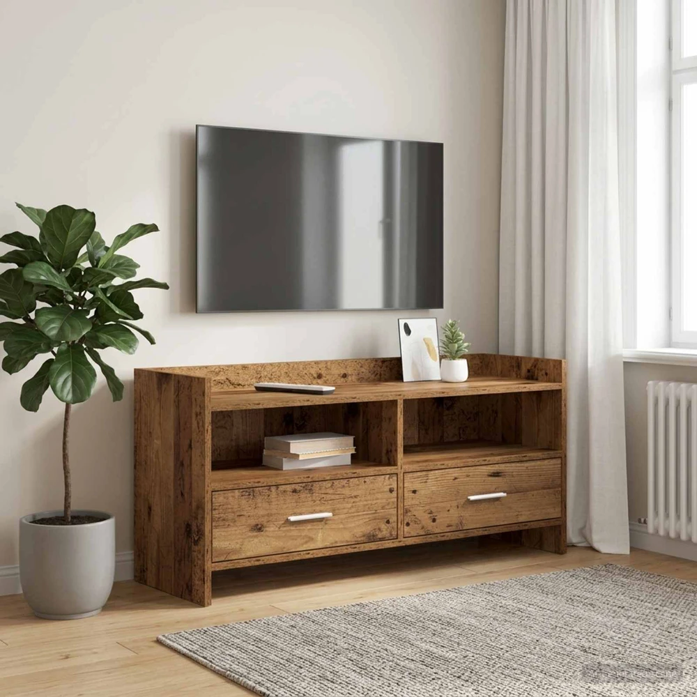 TV staliukas Televizoriaus spintelė 100 x 33 x 47 cm Sendintos medienos