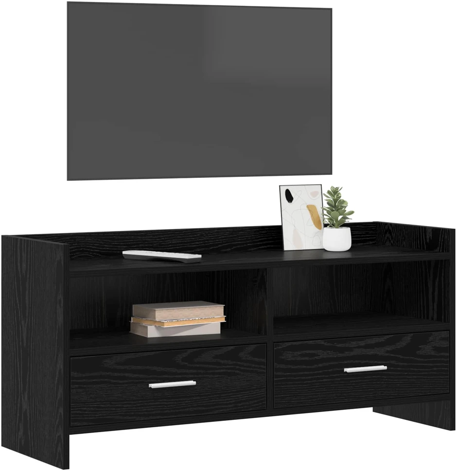 TV staliukas Televizoriaus spintelė 100 x 33 x 47 cm Juodojo ąžuolo