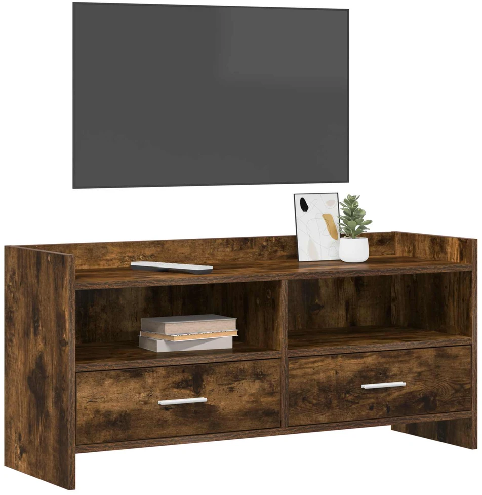 TV staliukas Televizoriaus spintelė 100 x 33 x 47 cm Dūminio ąžuolo