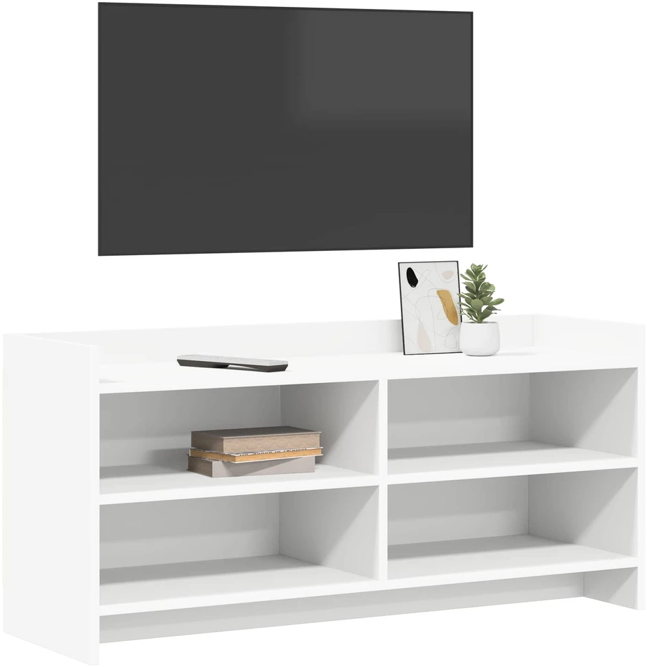 TV staliukas Televizoriaus spintelė 100 x 33 x 47 cm Balta Apdirbta mediena