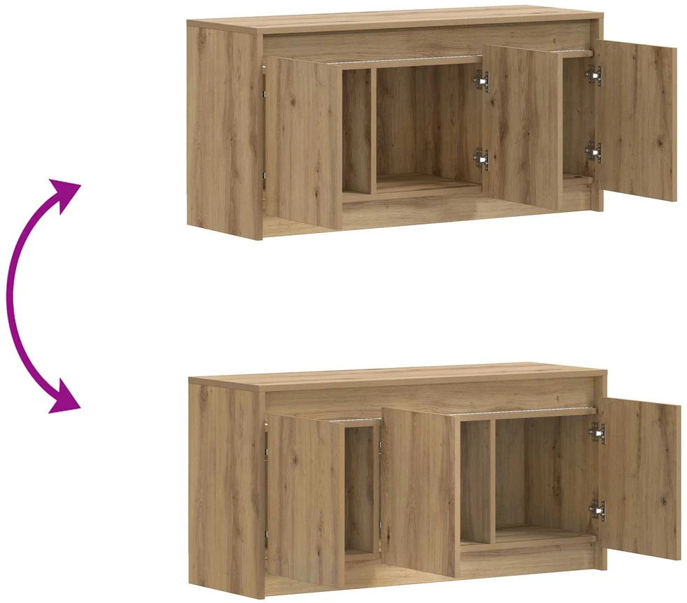 TV staliukas Televizoriaus spintelė 100 x 34 x 50 cm Artisano ąžuolo