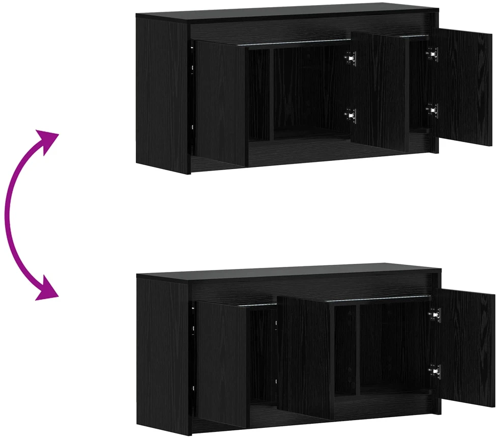 TV staliukas Televizoriaus spintelė 100 x 34 x 50 cm Juodojo ąžuolo