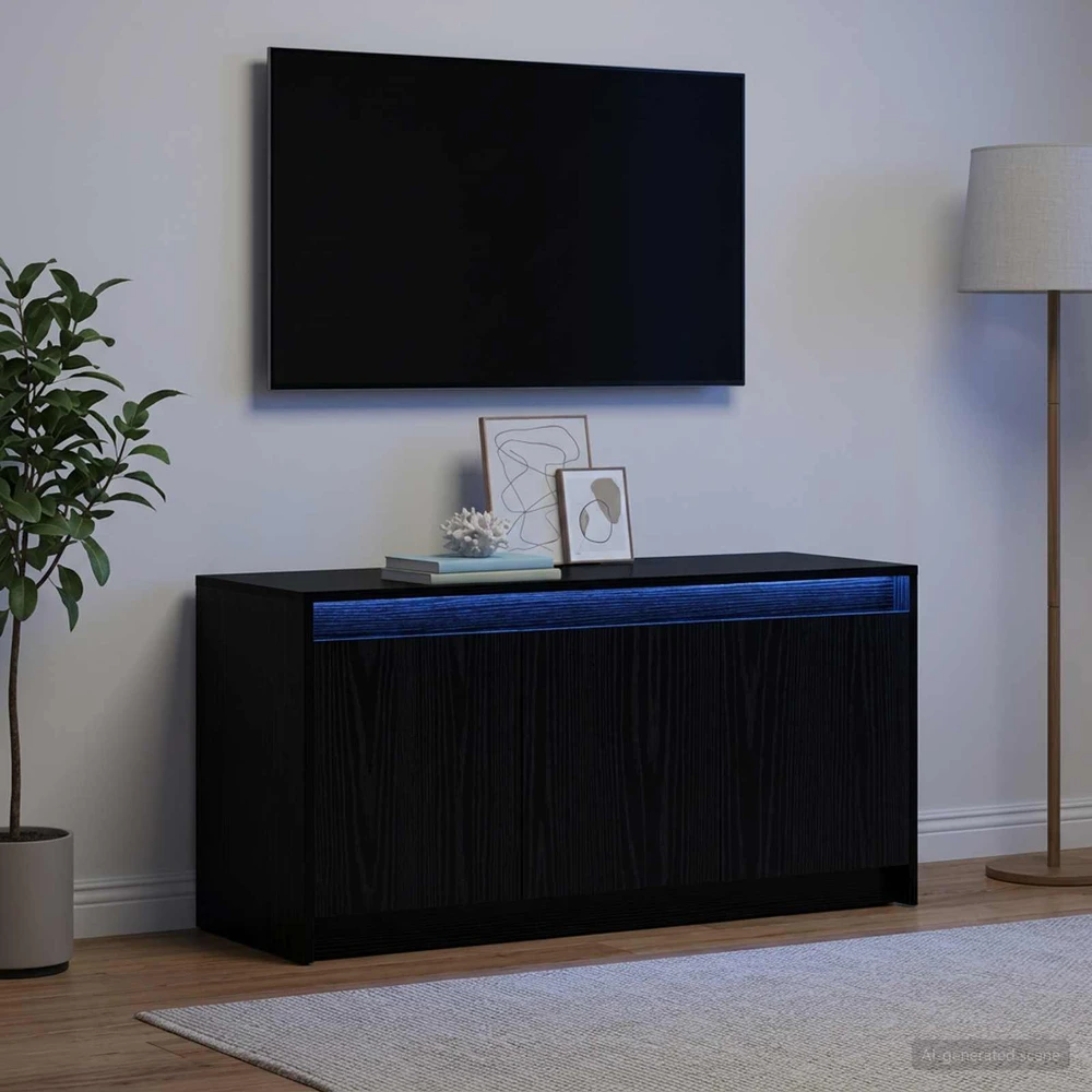 TV staliukas Televizoriaus spintelė 100 x 34 x 50 cm Juodojo ąžuolo