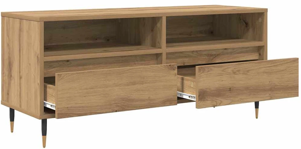 TV staliukas Televizoriaus spintelė 100 x 34,5 x 44,5 cm Amatininkų ąžuolas