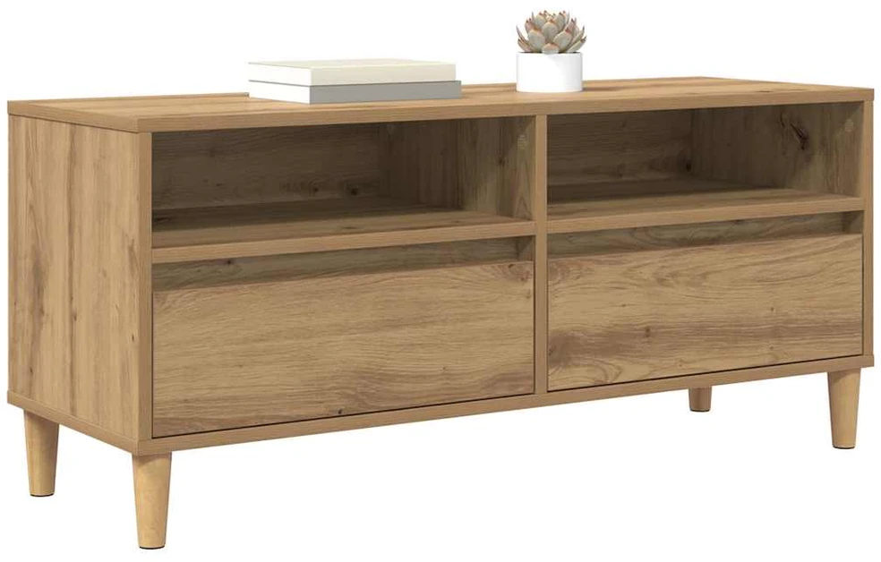 TV staliukas Televizoriaus spintelė 100 x 34,5 x 44,5 cm Amatininkų ąžuolas