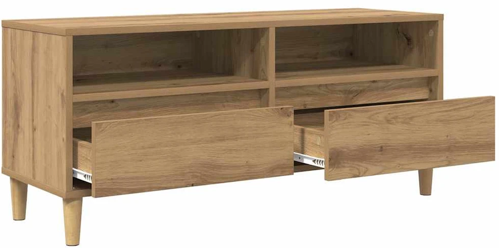 TV staliukas Televizoriaus spintelė 100 x 34,5 x 44,5 cm Amatininkų ąžuolas