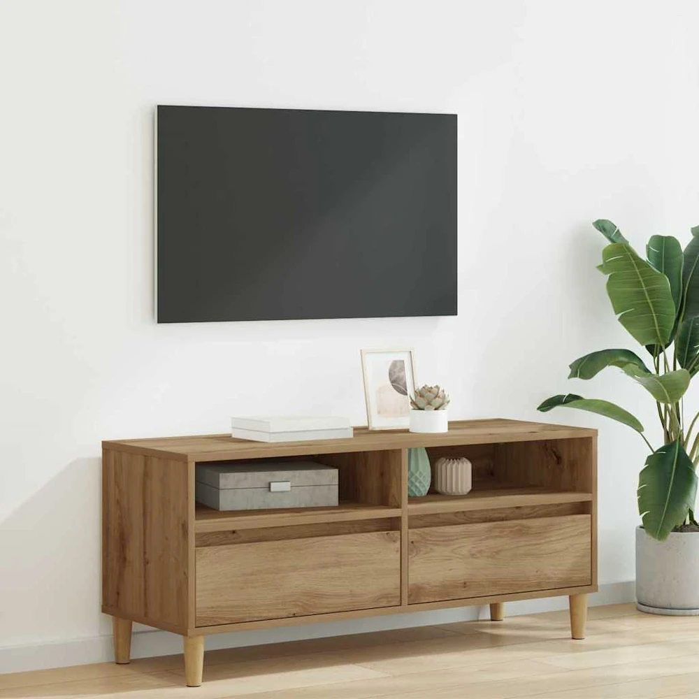 TV staliukas Televizoriaus spintelė 100 x 34,5 x 44,5 cm Amatininkų ąžuolas