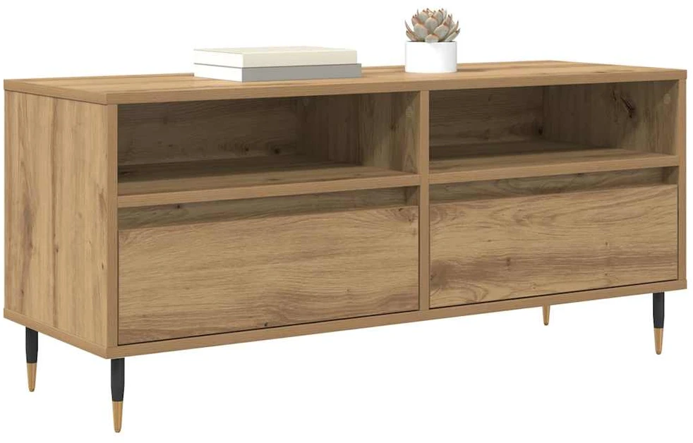 TV staliukas Televizoriaus spintelė 100 x 34,5 x 44,5 cm Amatininkų ąžuolas