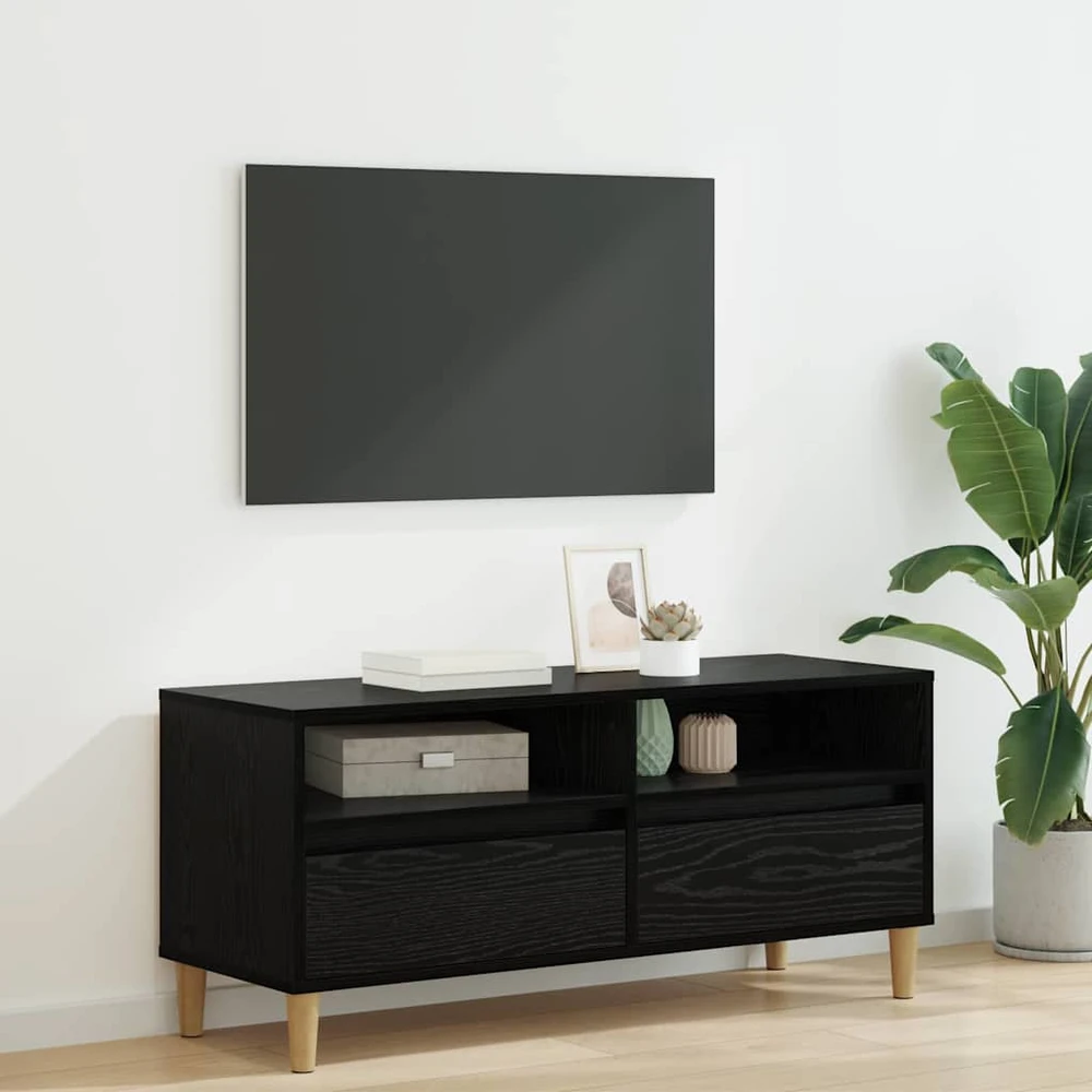 TV staliukas Televizoriaus spintelė 100 x 34,5 x 44,5 cm Juodas ąžuolas