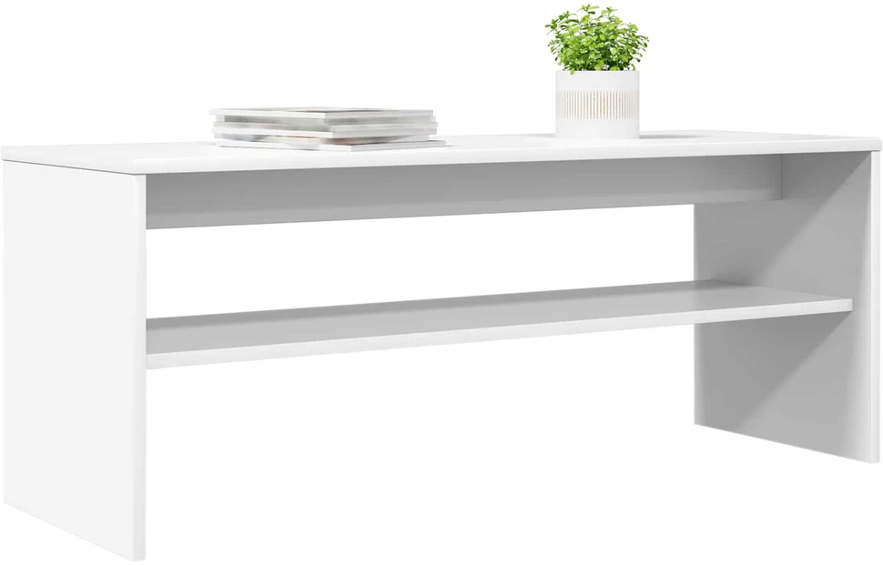 TV staliukas Televizoriaus spintelė 100 x 35 x 40 cm Balta Apdirbta mediena
