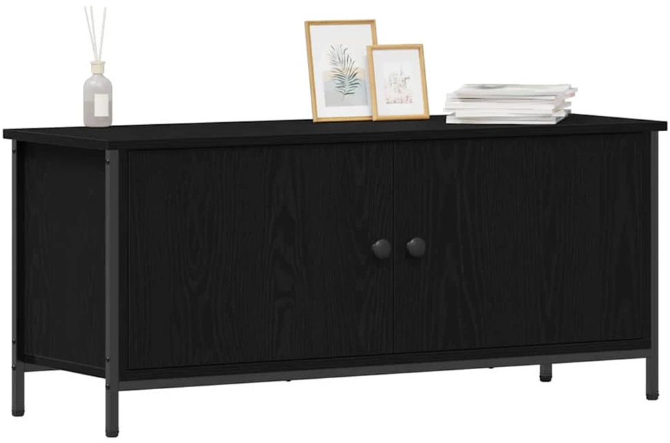 TV staliukas Televizoriaus spintelė 100 x 35 x 45 cm Juodas ąžuolas