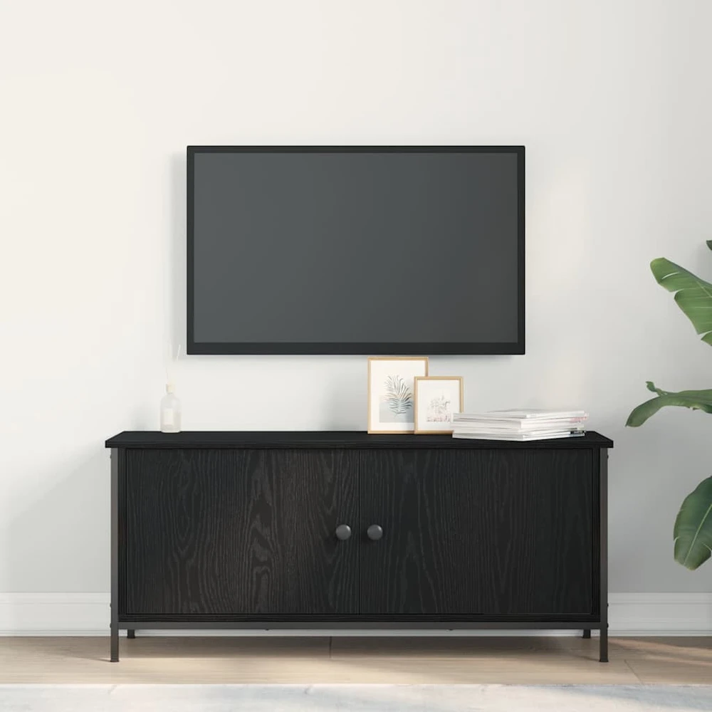 TV staliukas Televizoriaus spintelė 100 x 35 x 45 cm Juodas ąžuolas