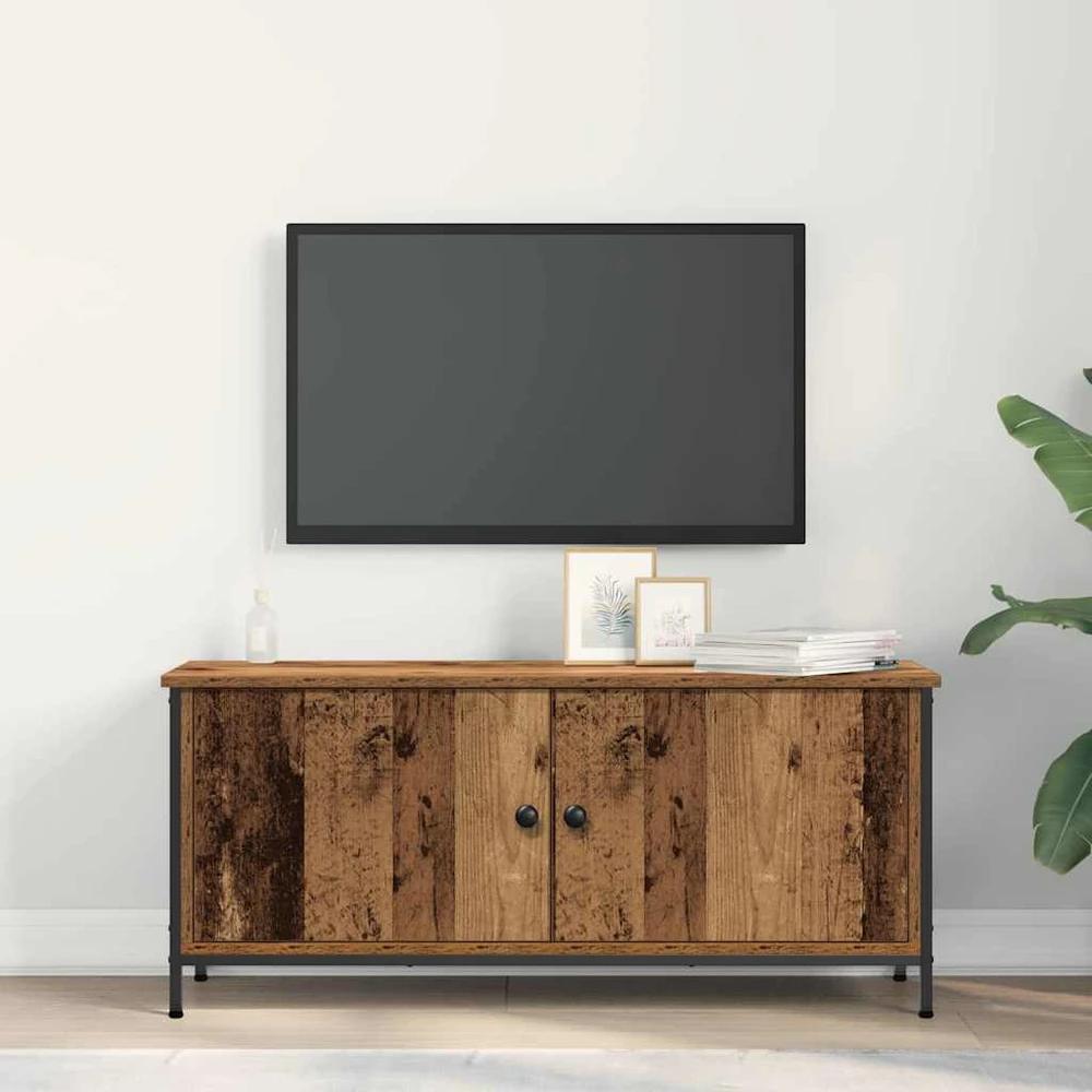 TV staliukas Televizoriaus spintelė 100 x 35 x 45 cm Senovinis medis