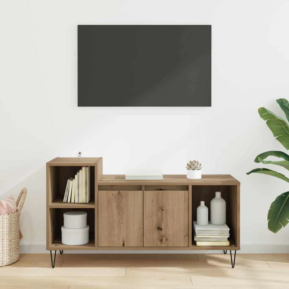 TV staliukas Televizoriaus spintelė 100 x 35 x 55 cm Amatininkų ąžuolas