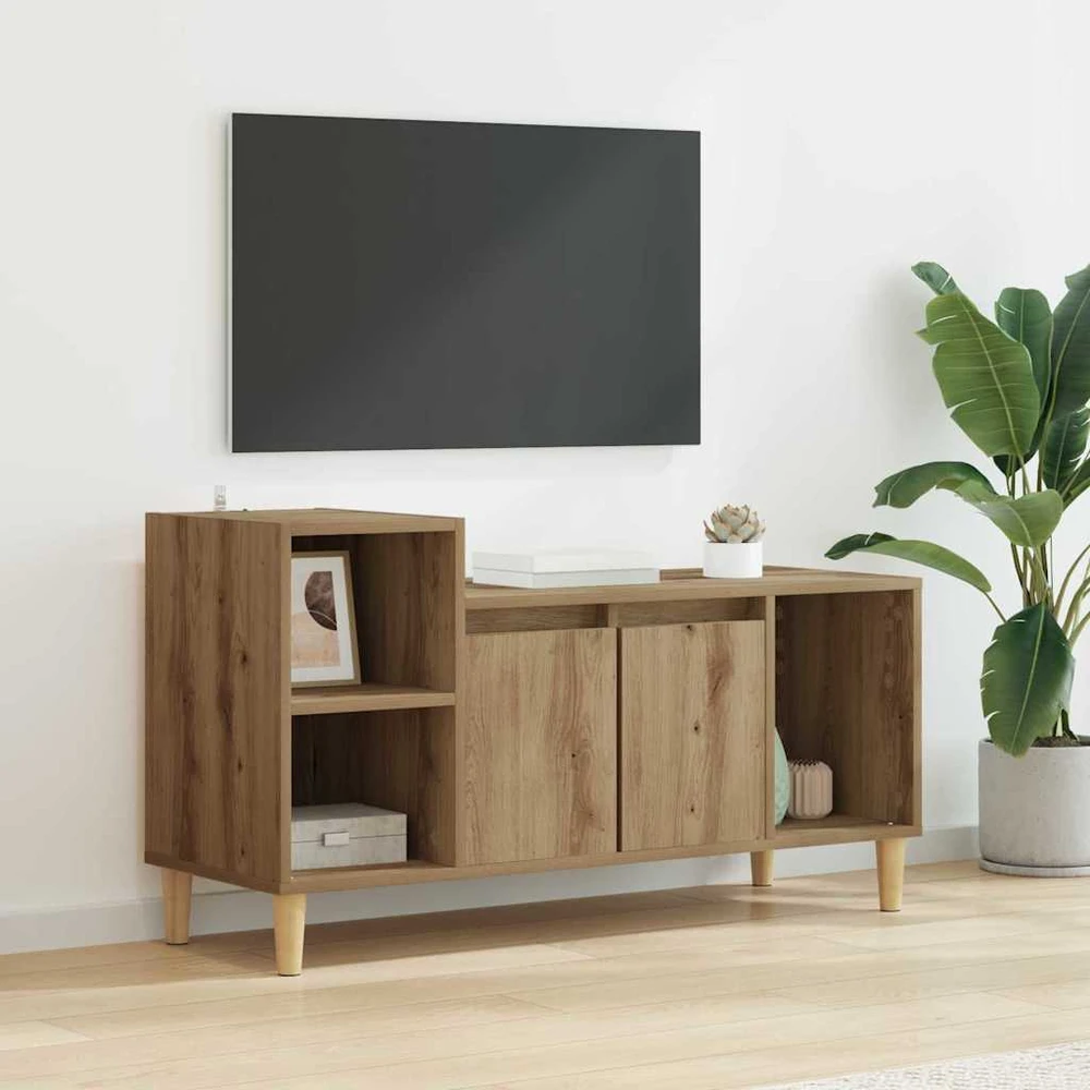 TV staliukas Televizoriaus spintelė 100 x 35 x 55 cm Amatininkų ąžuolas