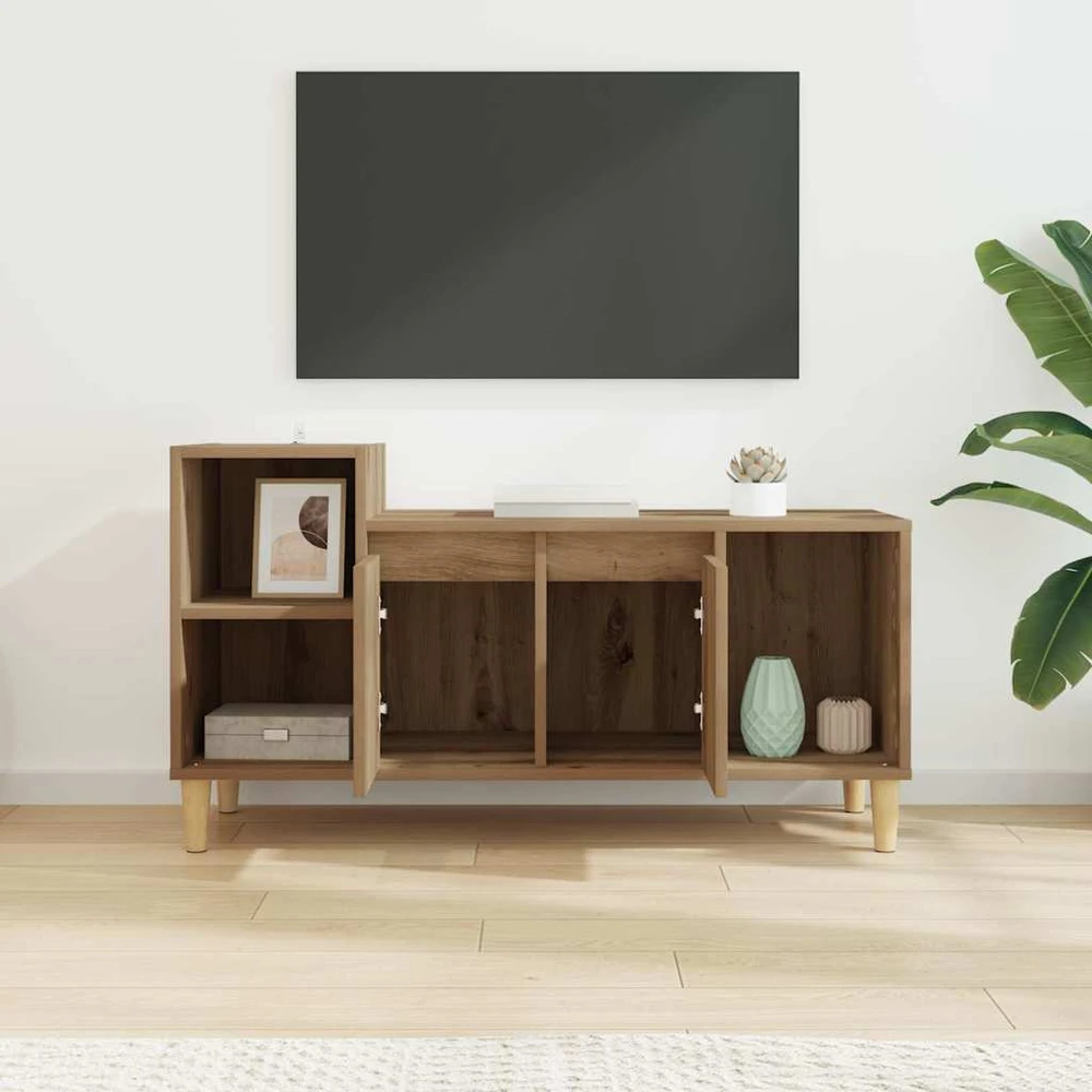 TV staliukas Televizoriaus spintelė 100 x 35 x 55 cm Amatininkų ąžuolas