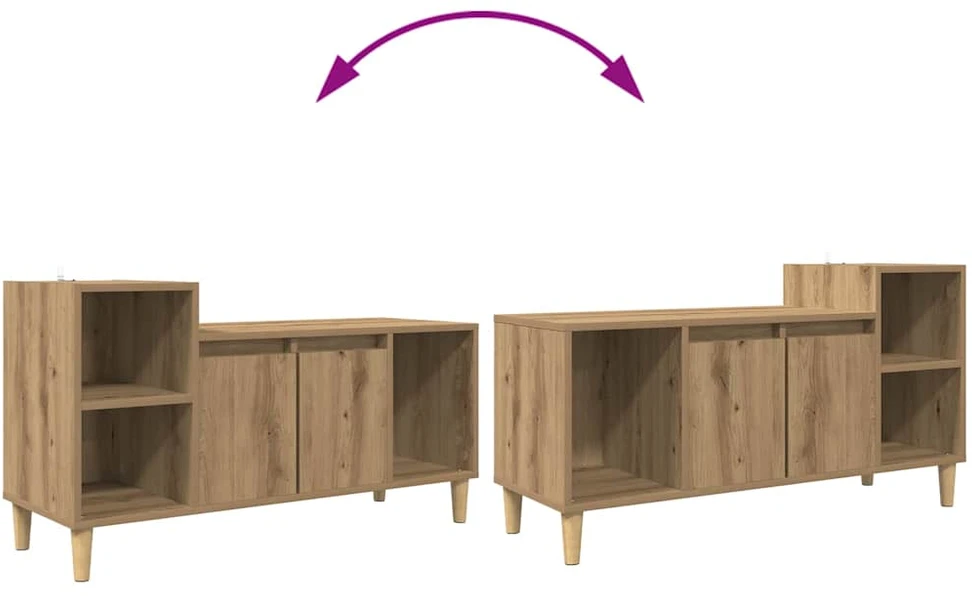 TV staliukas Televizoriaus spintelė 100 x 35 x 55 cm Amatininkų ąžuolas
