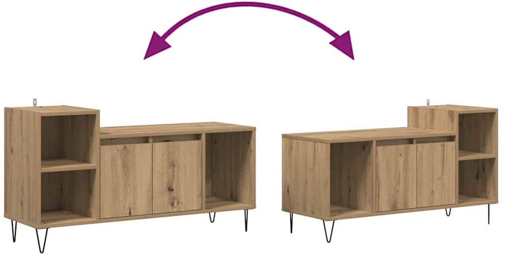 TV staliukas Televizoriaus spintelė 100 x 35 x 55 cm Amatininkų ąžuolas
