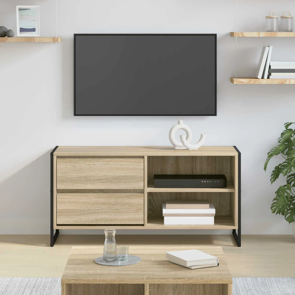 TV staliukas Televizoriaus spintelė 100 x 36 x 49,5 cm Sonoma ąžuolas