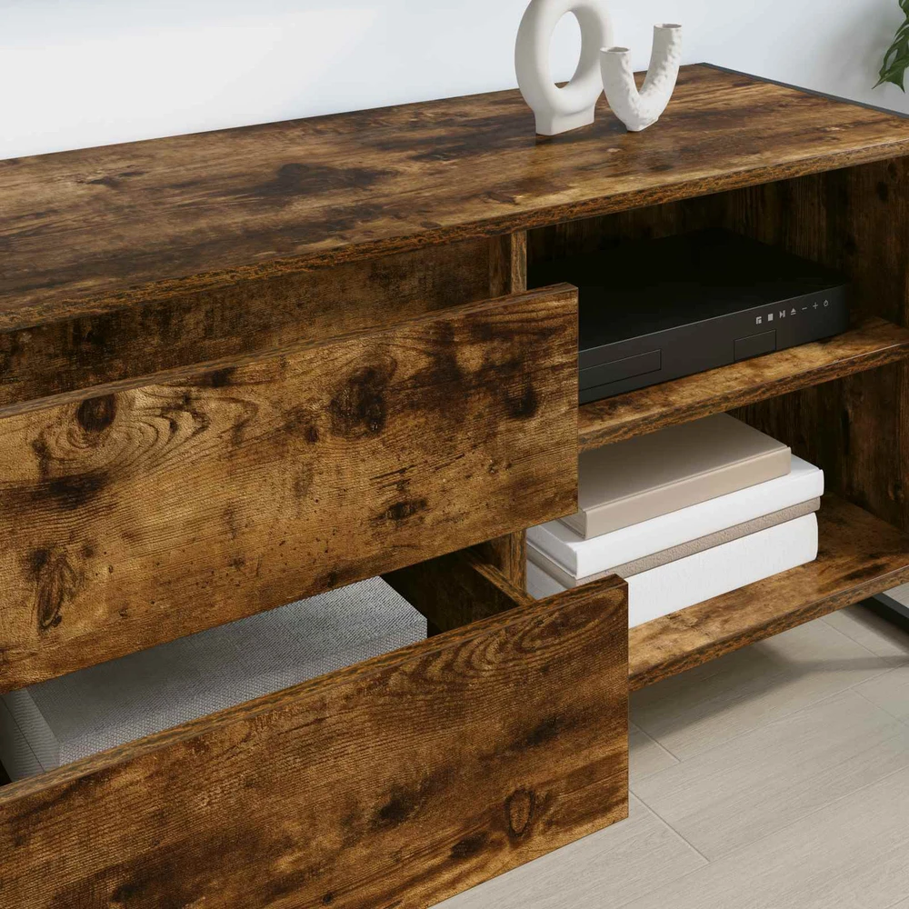 TV staliukas Televizoriaus spintelė 100 x 36 x 49,5 cm Dūminis ąžuolas