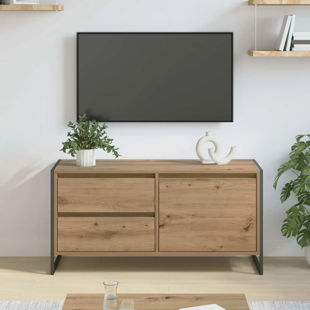 TV staliukas Televizoriaus spintelė 100 x 36 x 49.5 cm Artisano ąžuolo