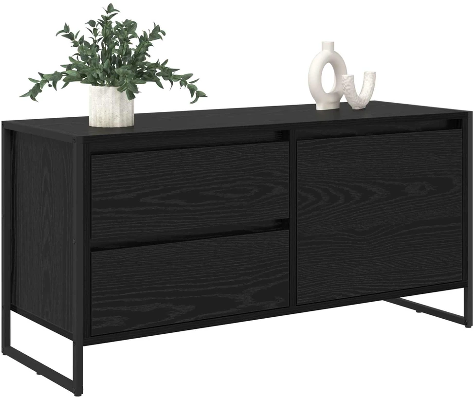 TV staliukas Televizoriaus spintelė 100 x 36 x 49.5 cm Juodas ąžuolas