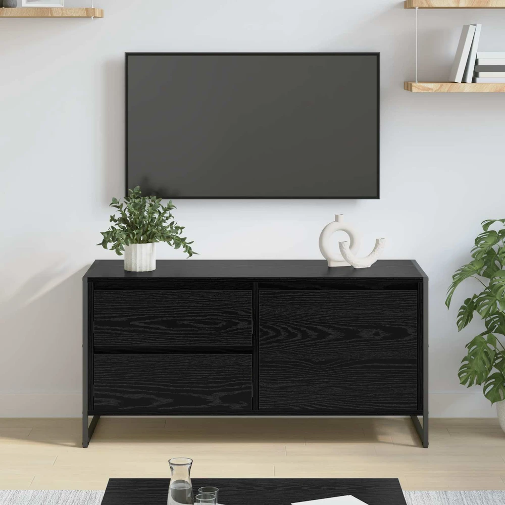TV staliukas Televizoriaus spintelė 100 x 36 x 49.5 cm Juodas ąžuolas