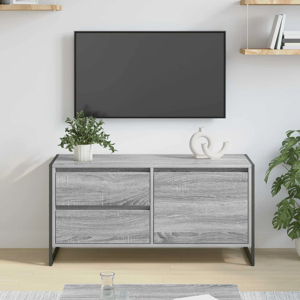 TV staliukas Televizoriaus spintelė 100 x 36 x 49.5 cm Pilkas Sonoma