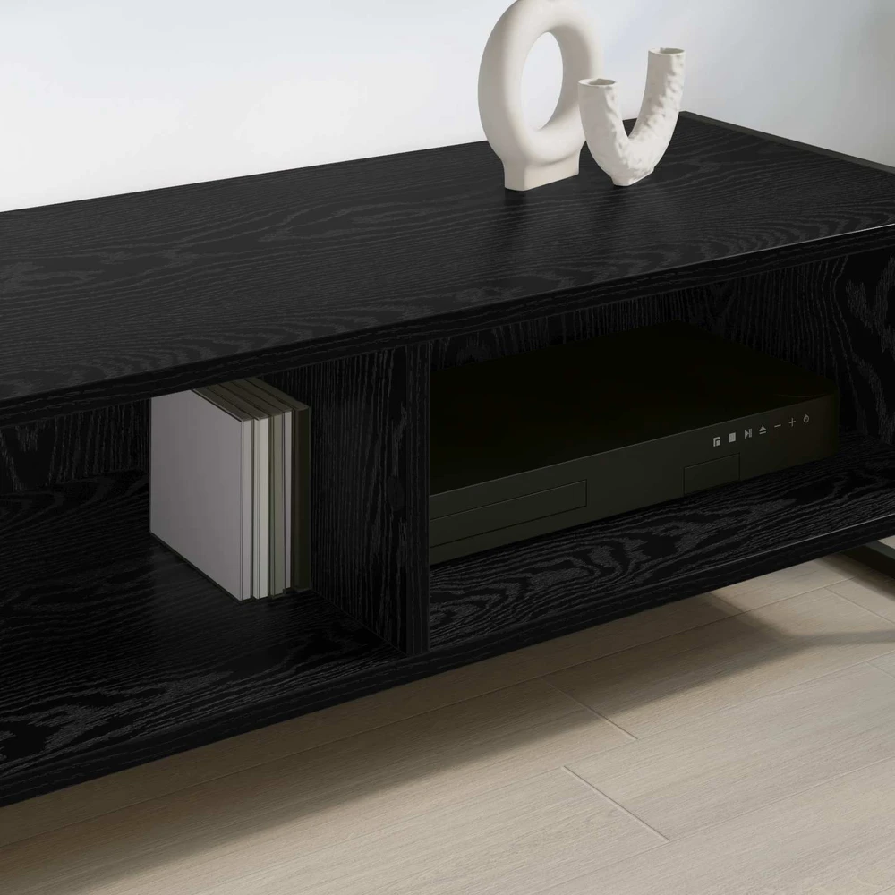 TV staliukas Televizoriaus spintelė 100 x 36.5 x 30.5 cm Juodas ąžuolas