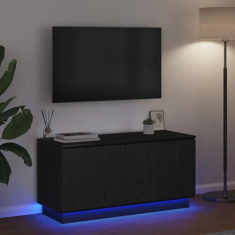TV staliukas Televizoriaus spintelė 100 x 38 x 49 cm Juodas ąžuolas